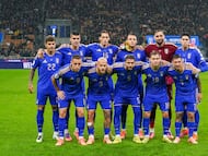 El once de Italia, el pasado domingo antes de enfrentarse a Noruega.