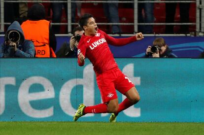 Lorenzo Melgarejo celebra el segundo gol.