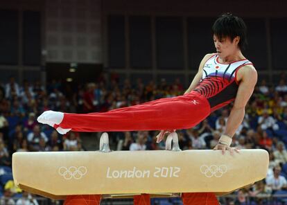 Uchimura, en los Juegos Olímpicos de Londres 2012.