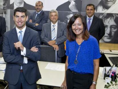 El director del organismo de gesti&oacute;n tributaria SUMA, Manuel Bonilla (en el centro), junto a su equipo directivo.