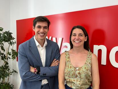 Borja Sanjuán y María Perez, nuevos portavoces del grupo socialista en el Ayuntamiento de Valencia.