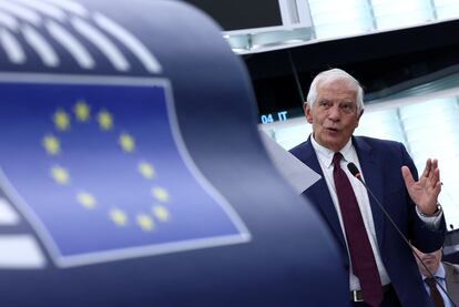 El alto representante de la UE para Asuntos Exteriores, Josep Borrell, el día 12 en Estrasburgo.