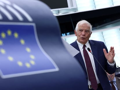 El alto representante de la UE para Asuntos Exteriores, Josep Borrell, el día 12 en Estrasburgo.