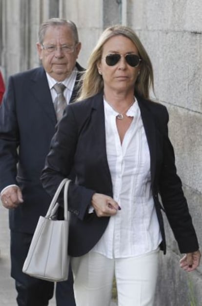 Marino Castaño llegando a la Fundación Cela