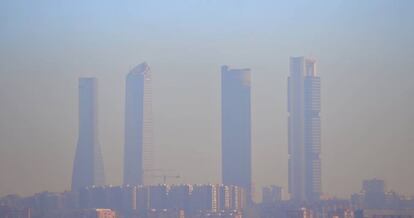 El cielo en Madrid en un día de alta contaminación.