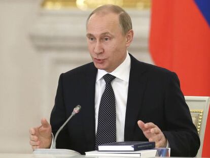 El presidente ruso, Vladímir Putin, en una reunión en el Kremlin el 24 de diciembre.