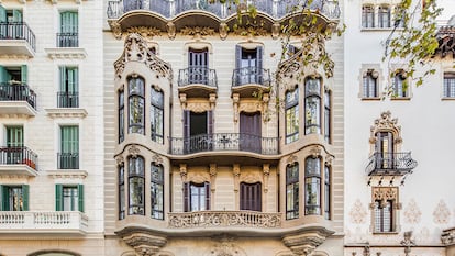 Fachada del inmueble en el Passeig de Sant Joan de Barcelona.