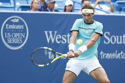 Nadal, durante el partido contra Cuevas.