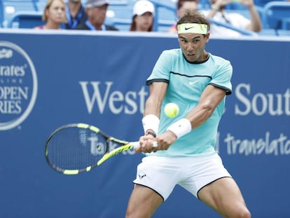 Nadal, durante el partido contra Cuevas.