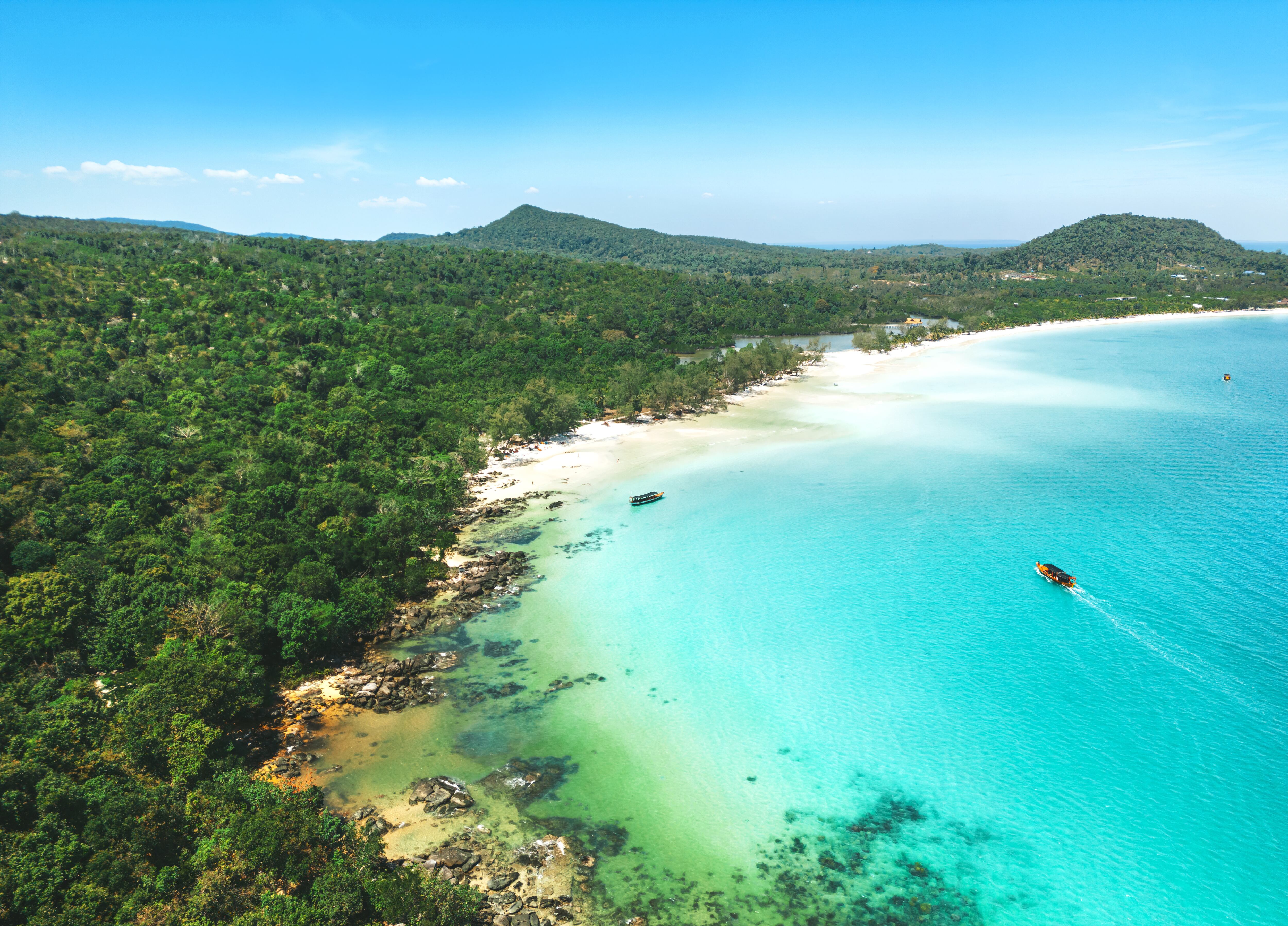 Vista de la isla de Koh Rong, en la provincia de Sihanoukville.