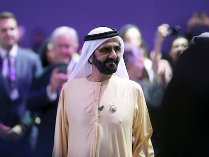 El emir Mohamed Bin Rashid, el pasado 16 de febrero en el Foro Global de la Mujer celebrado en Dubái.