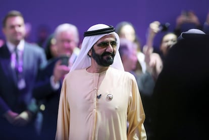 El emir Mohamed Bin Rashid, el pasado 16 de febrero en el Foro Global de la Mujer celebrado en Dubái.