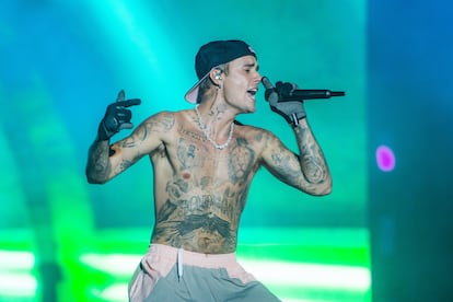 Justin Bieber, el 12 de agosto de 2022, durante su actuación en el festival Sziget en Budapest (Hungría).