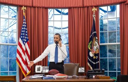 El presidente de EE UU, Barack Obama, en el Despacho Oval. 