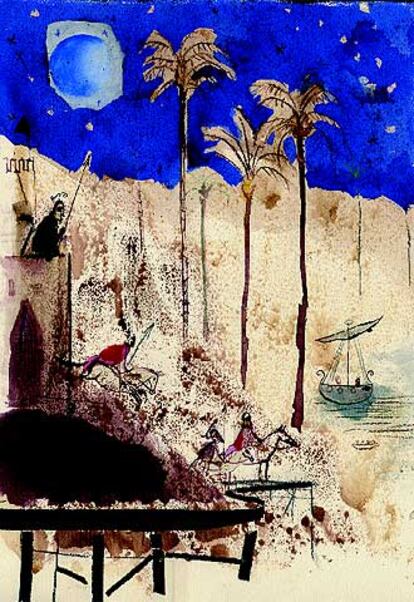 Acuarela de Javier Zabala, premio nacional de Ilustración de Libros Infantiles y Juveniles 2005, que se expone en la muestra <i>Ilustrísimos.</i>