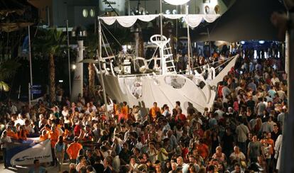 Ceremonia inaugural en Alicante de la regata Volvo Ocean Race, en 2008.