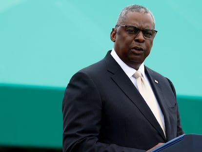 El secretario de Defensa de EE UU, Lloyd Austin, en un acto el 29 de septiembre en Arlington, Virginia.