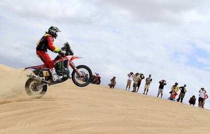 Joan Barreda, durante la primera etapa del Rally.