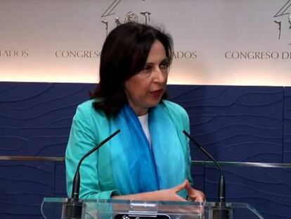 Margarita Robles comparece tras la reunión entre Rajoy y Sánchez