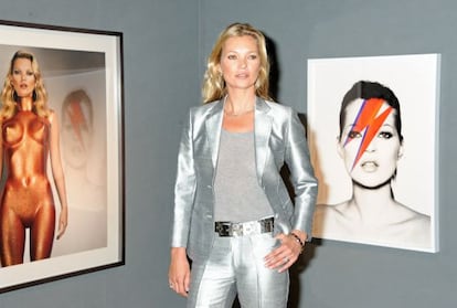 Kate Moss, durante la presentación de sus fotos.