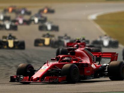 Sebastian Vettel durante el Gran Premio de Alemania de Fórmula 1.