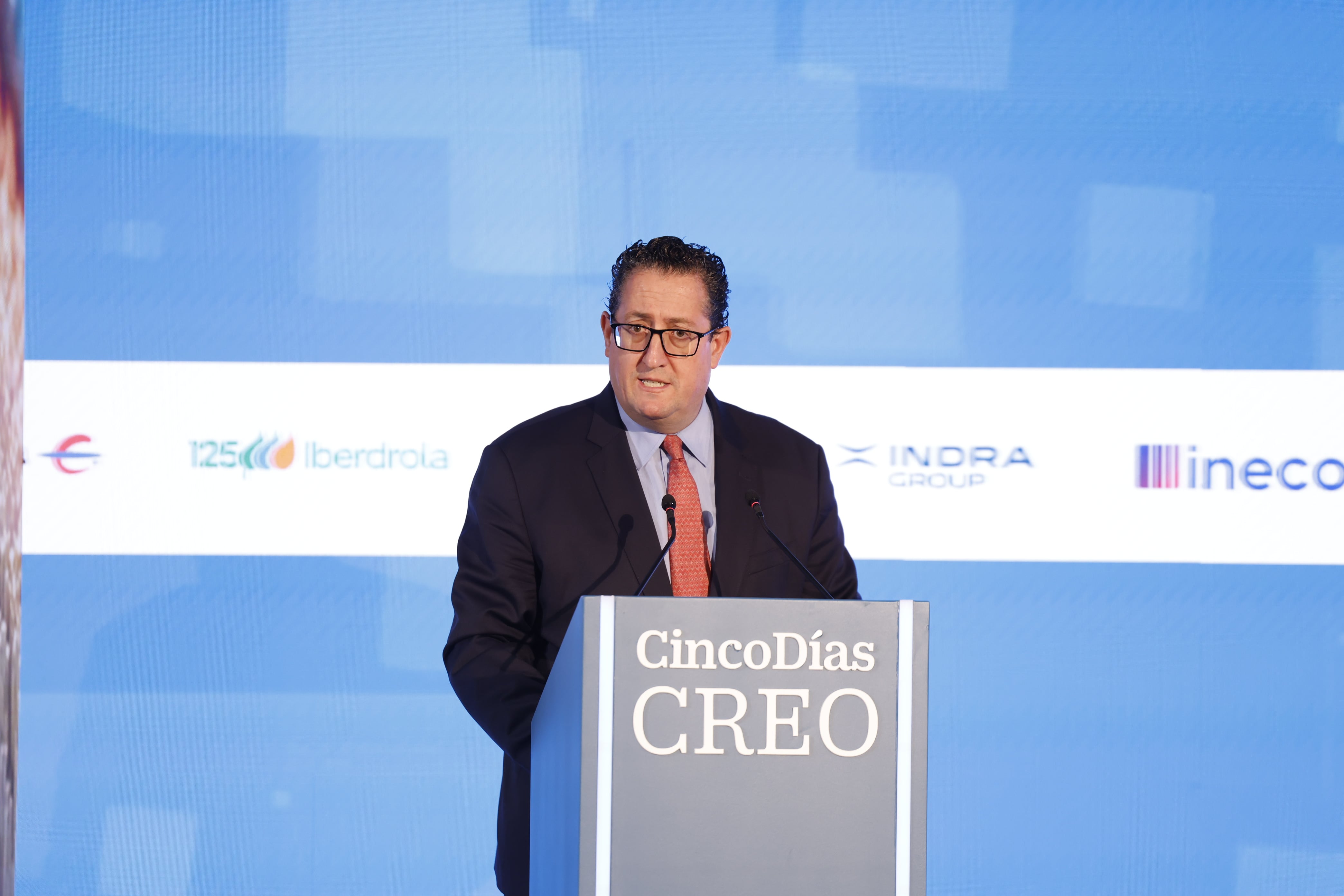Óscar Arce, director general de Economía del BCE, durante su intervención en la segunda jornada de CREO 2026, en Madrid.  