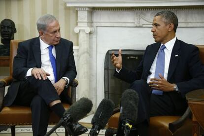 Barack Obama y Benjam&iacute;n Netanyahu en una foto de septiembre, durante una visita del segundo a Washington.