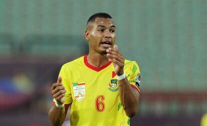 Olivier Verdon, con la selección de Benin, durante un partido en julio en El Cairo.