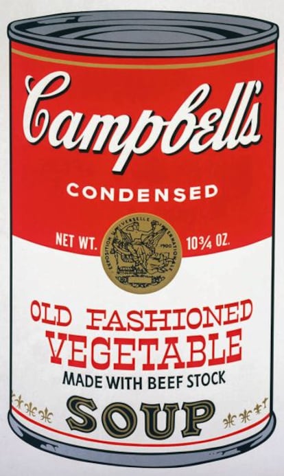 Versión de la célebre 'Sopa Campbell' (1969).