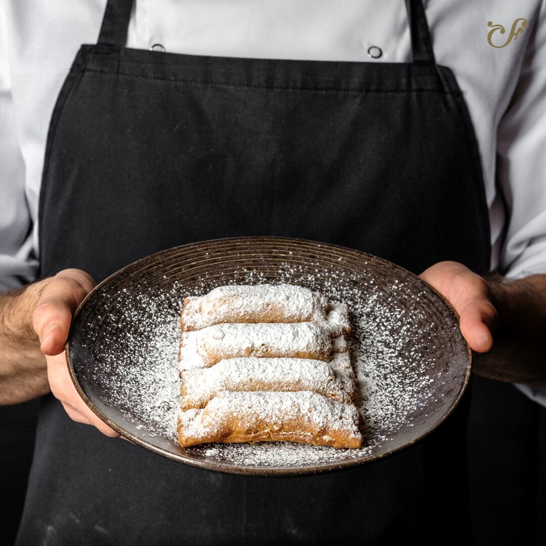 'Casadielles', uno de sus postres estrellas de Casa Fermín. Imagen proporcionada por el restaurante.