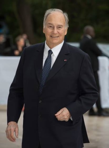 El Aga Khan IV, en la inauguración de la Louis Vuitton Foundation en octubre de 2014 en París.