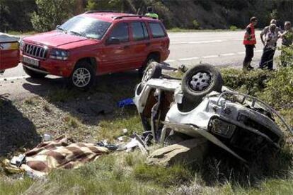 Imagen de uno de los accidentes de tráfico ocurridos durante el puente y en el que murió una persona.