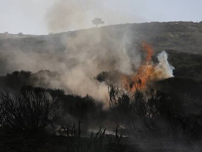 Incendio en Segovia, esta mañana.