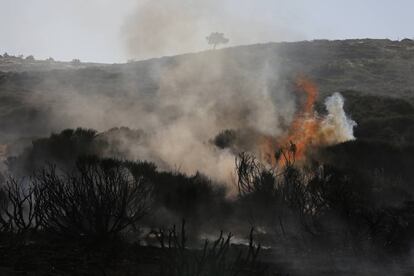 Incendio en Segovia, esta mañana.