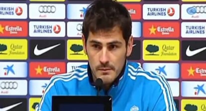 Casillas, en la rueda de prensa posterior al partido.
