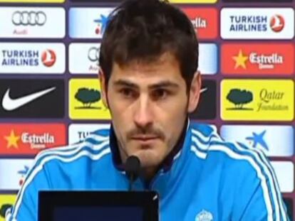 Casillas, en la rueda de prensa posterior al partido.