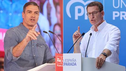 Pedro Sanchez y Feijoo