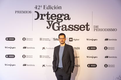 José Luis Sastre, presentador de los premios Ortega y Gasset 2025, en el photocall.
