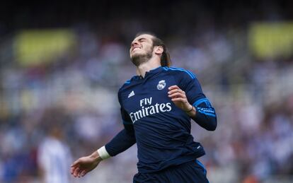 Gareth Bale después de una jugada.