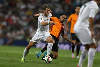 Bale, en un momento del partido contra el Galatasaray.