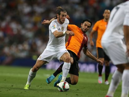 Bale, en un momento del partido contra el Galatasaray.