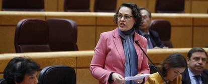 La ministra de Trabajo, Magdalena Valerio, en una sesión en el Senado.