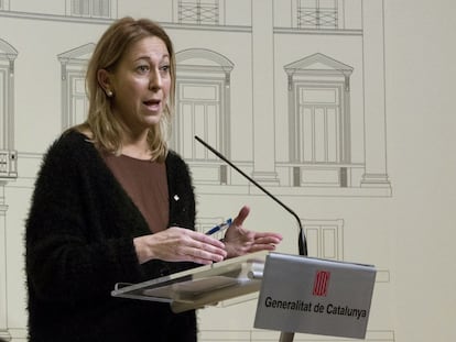 La consellera Neus Munté, aquest divendres al Palau de la Generalitat.