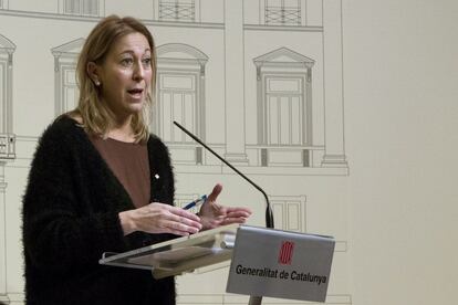 La consellera Neus Munté, aquest divendres al Palau de la Generalitat.