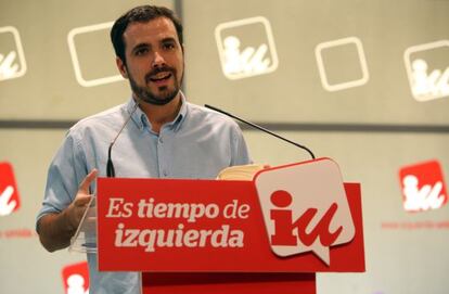 Alberto Garz&oacute;n, candidato de IU. 