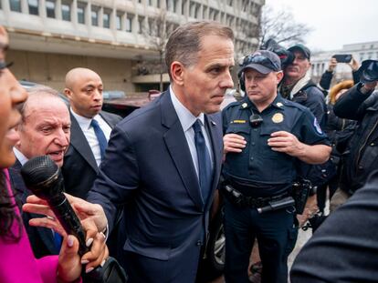 Hunter Biden (C), son of US President Joe Biden, arrives at the O'Neill House Office Building in Washington, DC, USA, 28 February 2024.