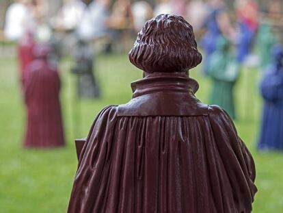 Una estatua de Lutero, en Alemania. 