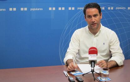 El secretario general del PP, Teodoro García, en Murcia.
El secretario general del PP, Teodoro García, en Murcia.