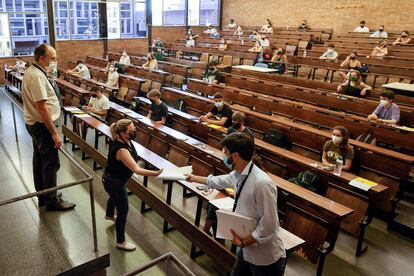 Exámenes de Selectividad en Barcelona, el pasado 8 de junio.