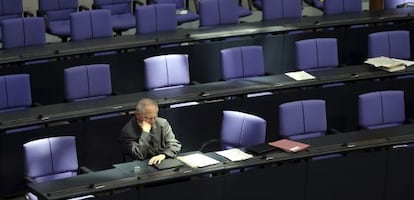 El ministro alem&aacute;n de Finanzas, Wolfgang Sch&auml;uble, en el Bundestag.